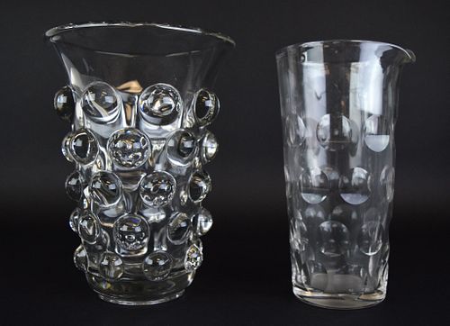 2 ART GLASS VASESSigned Art