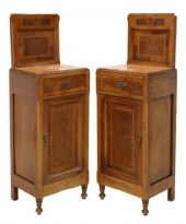 (2) ART NOUVEAU FOLIATE CARVED