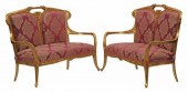 (2) ART NOUVEAU STYLE GILT & U