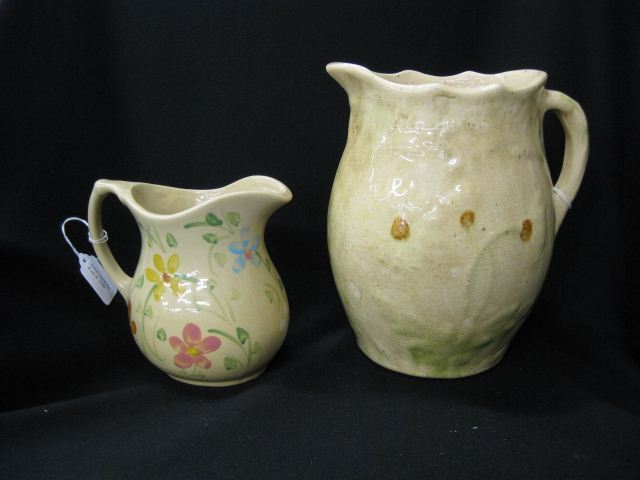2 Art Pottery Pitchers Majolica