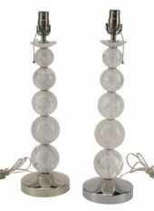 (2) ARTE MODERNE STYLE ROCK CR