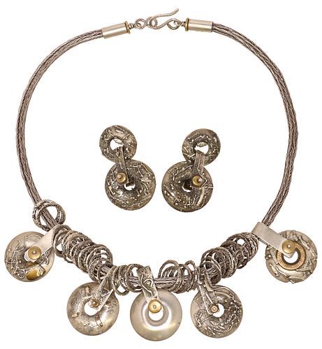 (2) ARTISAN ABSTRACT STERLING &AMP;