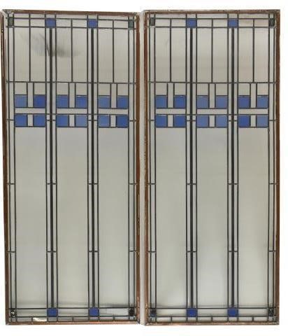(2) ARTS & CRAFTS STAINED &