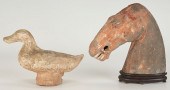 2 ASIAN ARCHAISTIC SCULPTURAL