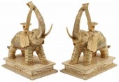 (2) ASIAN BONE-TILED ELEPHANT