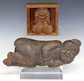 (2) ASIAN CARVED FIGURES, CHIN