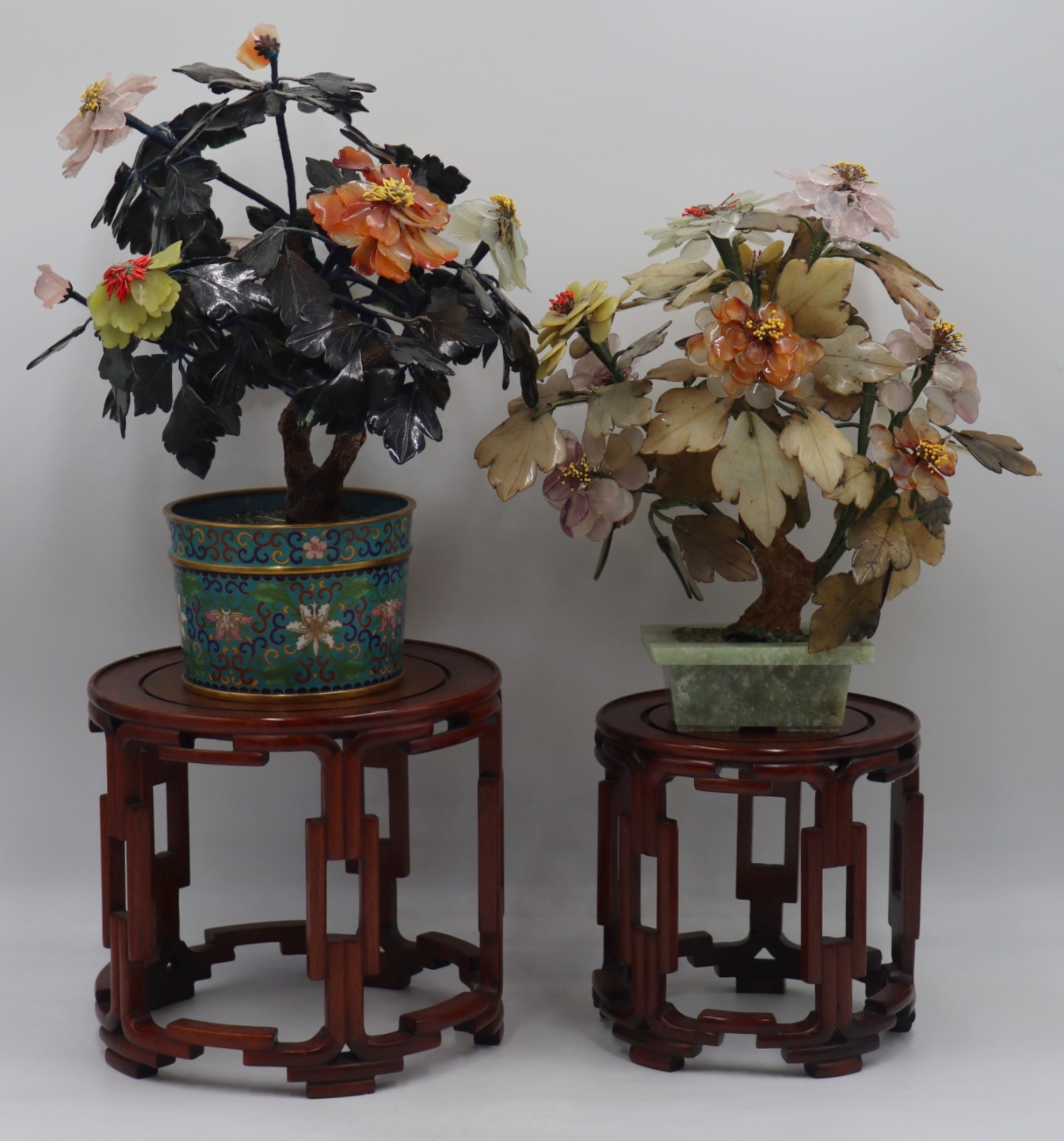 (2) ASIAN CARVED HARDSTONE