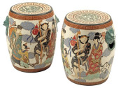 (2) ASIAN CERAMIC GARDEN SEATS