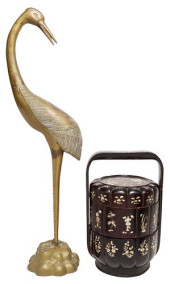 (2) ASIAN SHELL-INLAID BENTO B