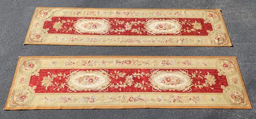 (2) AUBUSSON STYLE FLORAL WOVEN