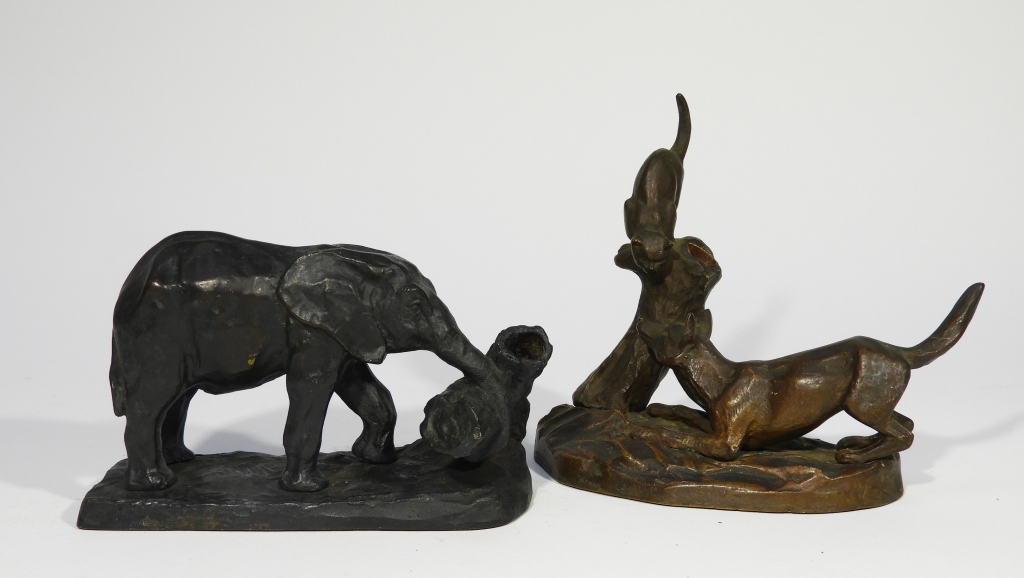 2 AUSTRIAN VIENNA BRONZE ELEPHANT