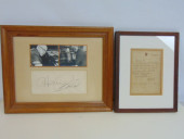 2 AUTOGRAPHS, HENRY COWELL & J