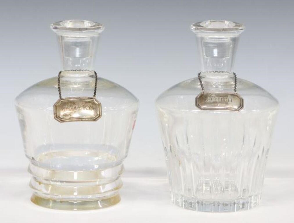 (2) BACCARAT CRYSTAL DECANTERS &