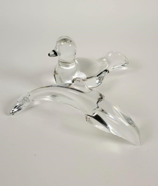 (2) BACCARAT CRYSTAL FIGURINES