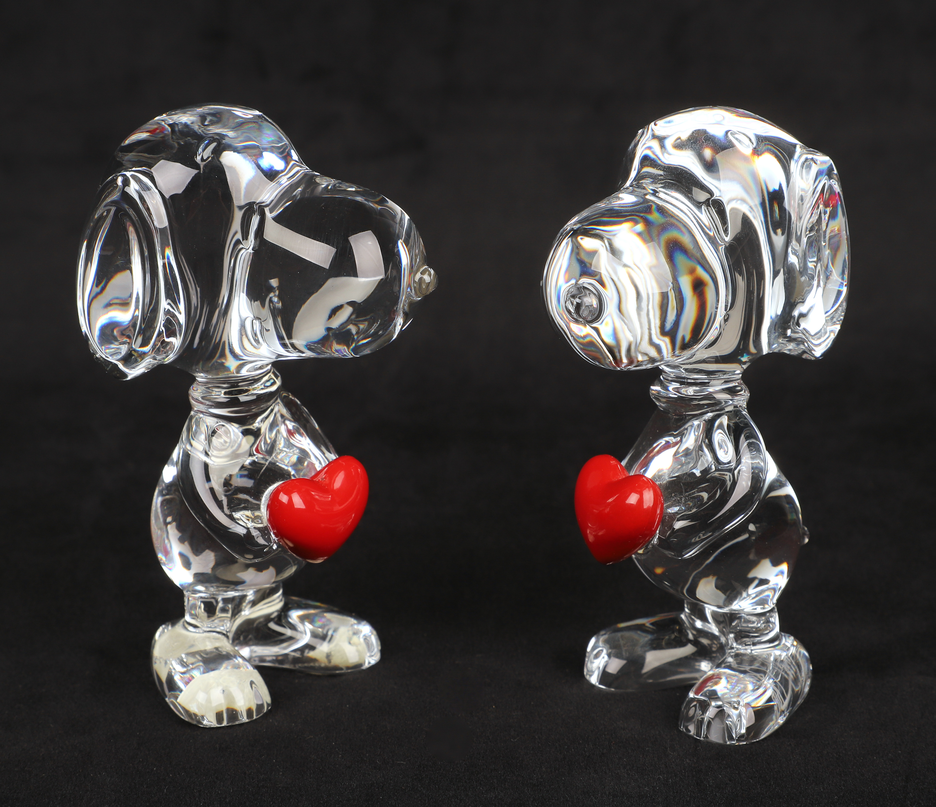 (2) Baccarat Crystal Snoopy with