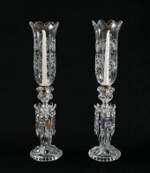 2 BACCARAT MANTLE LUSTERS: 2 B