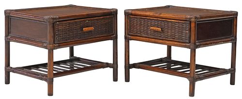 (2) BAMBOO &AMP; WOVEN RATTAN