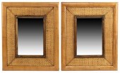 (2) BAMBOO & WOVEN RATTAN FRAM