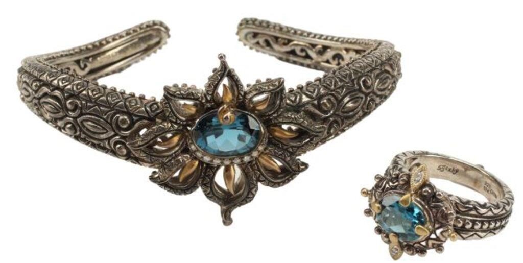(2) BARBARA BIXBY 18K & STERLING