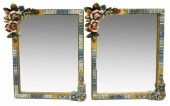 (2) BARBOLA FLORAL BEVELED EAS