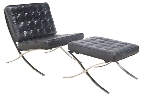 (2) BARCELONA-STYLE LOUNGE CHAIR