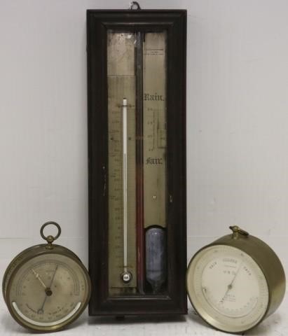 2 BAROMETERS AND 1 HYDROMETER TO