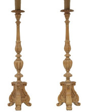 (2) BAROQUE STYLE CARVED WOOD