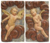 (2) BAROQUE STYLE CARVED WOOD