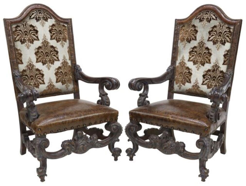 (2) BAROQUE STYLE HIGHBACK