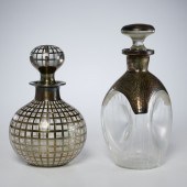 (2) BAUHAUS STYLE SILVER OVERL