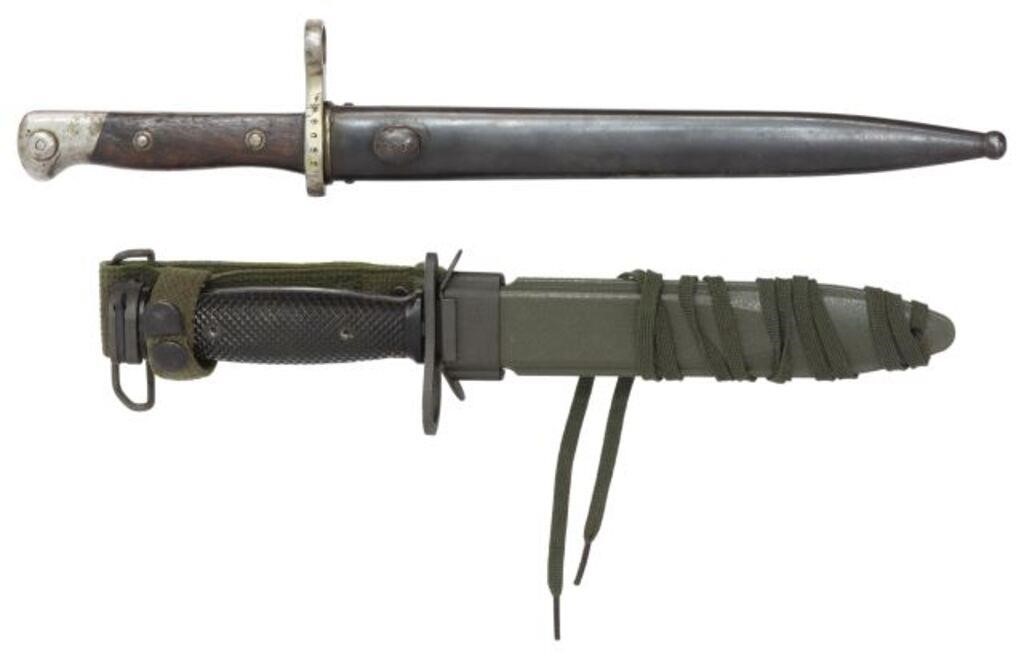 (2) BAYONETS: U.S. M7 & CHILEAN
