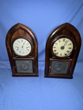 2 BEEHIVE STYLE MANTEL CLOCKS,