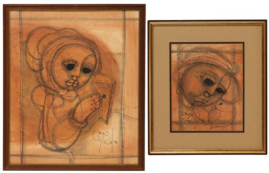 (2) BEN MACALA (1938-1997) PASTEL