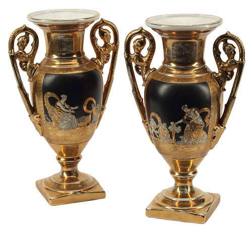 (2) BERLIN-STYLE PARCEL-GILT