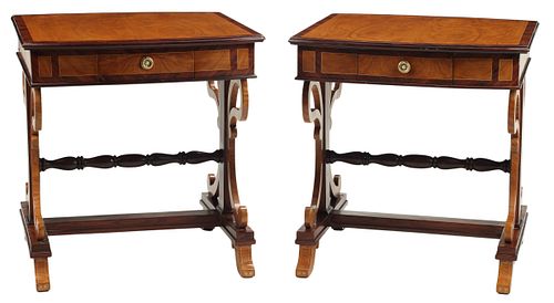 (2) BIEDERMEIER STYLE BANDED