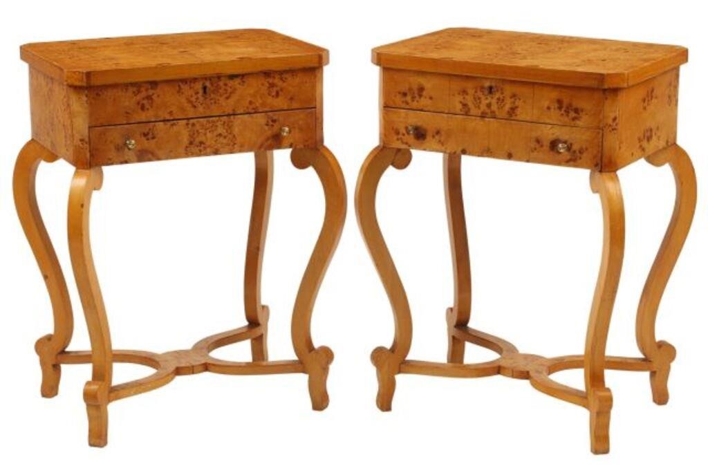 (2) BIEDERMEIER STYLE LIFT-TOP WORK