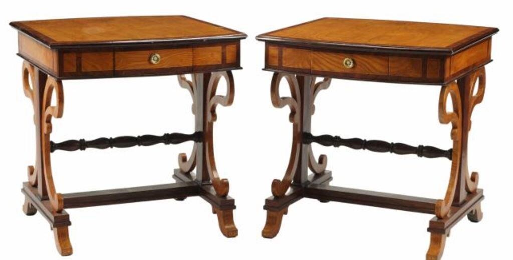 (2) BIEDERMEIER STYLE ONE-DRAWER