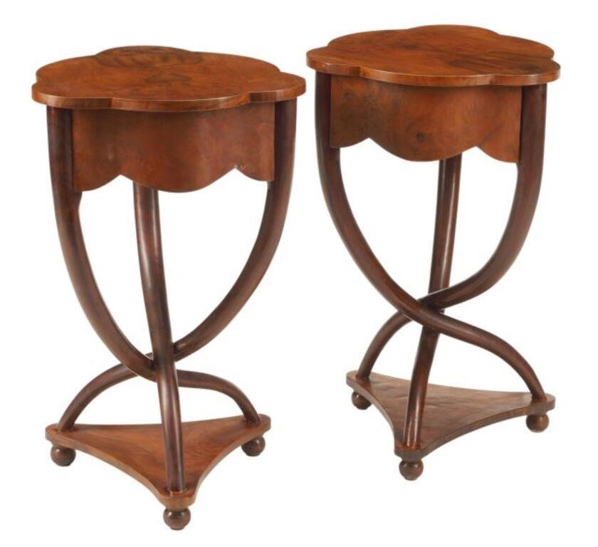 (2) BIEDERMEIER STYLE ONE-DRAWER