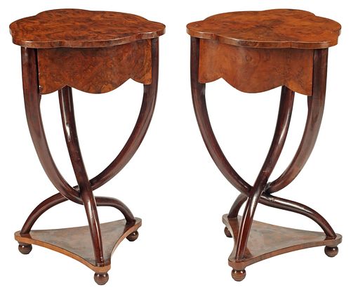 (2) BIEDERMEIER STYLE TREFOIL