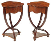 (2) BIEDERMEIER STYLE TREFOIL