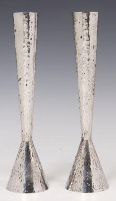 (2) BIER HAMMERED STERLING