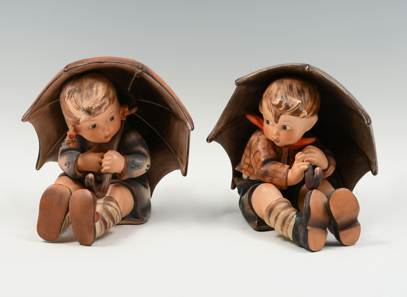 2 BIG HUMMEL PORCELAIN UMBRELLA BOY