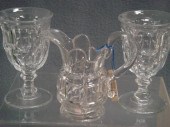2 Bigler pattern flint glass g