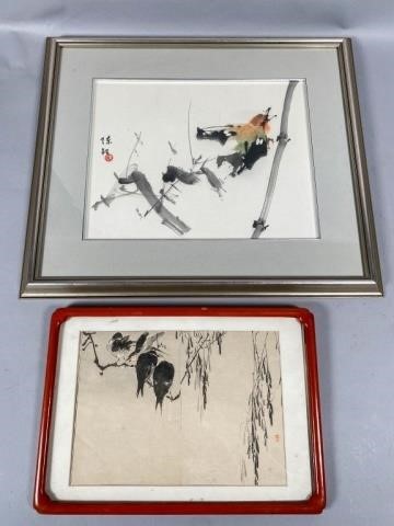 2 BIRD PAINTINGS2  paintings of