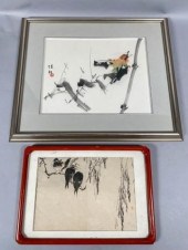 2 BIRD PAINTINGS2  paintings o