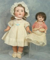 2 Bisque head dolls, Armand Ma