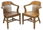 (2) B.L. MARBLE CHAIR CO. OAK
