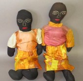 2 BLACK AMERICANA CLOTH STUFFE