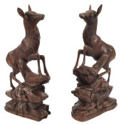 (2) BLACK FOREST STYLE CARVED