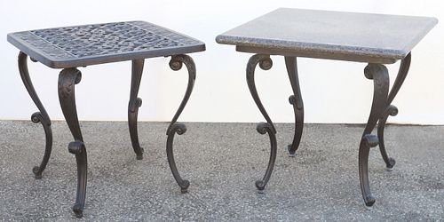 (2) BLACK METAL OUTDOOR PATIO